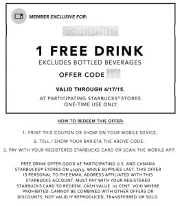 free drink code and coupon