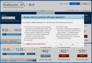 warnings about delta basic fare class