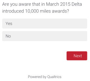 Delta Air Line Survey about SkyMiles May 2015 (8)