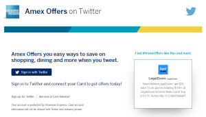 amex offers on twitter