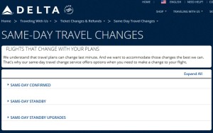 from delta-com same day change and same day standby rule
