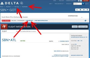 how to view reciept on delta-com