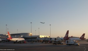 sunrise as SFO airport delta points blog