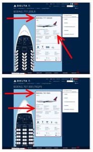 what delta jets have the same size seats in coach and 1st class