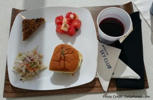 DeltaONE meal in Delta Skyclub pre flight ATL Delta Points blog 2