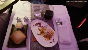 Virgin Atlantic Dining Upper Class Atlanta to Manchester Delta Points blog (2)