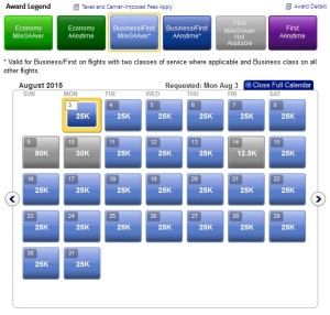 aa award business class space for aug