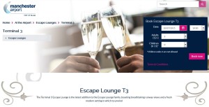 escape lounge t3 manchester airport web page