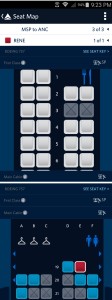 fly delta app shows open seats in 1st and coach
