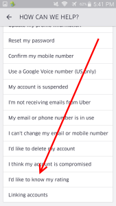 how to find out what your rider UBER rating is - how to - delta points blog (2)