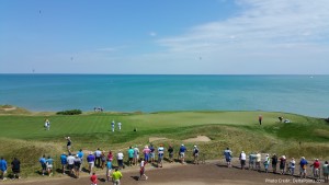 upsairs view of 16th green sarazen suite spg moments 2015 PGA Championship Whistling Straits Kohler Wisconsin delta points blog