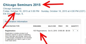 chicago seminars 2015 tickets